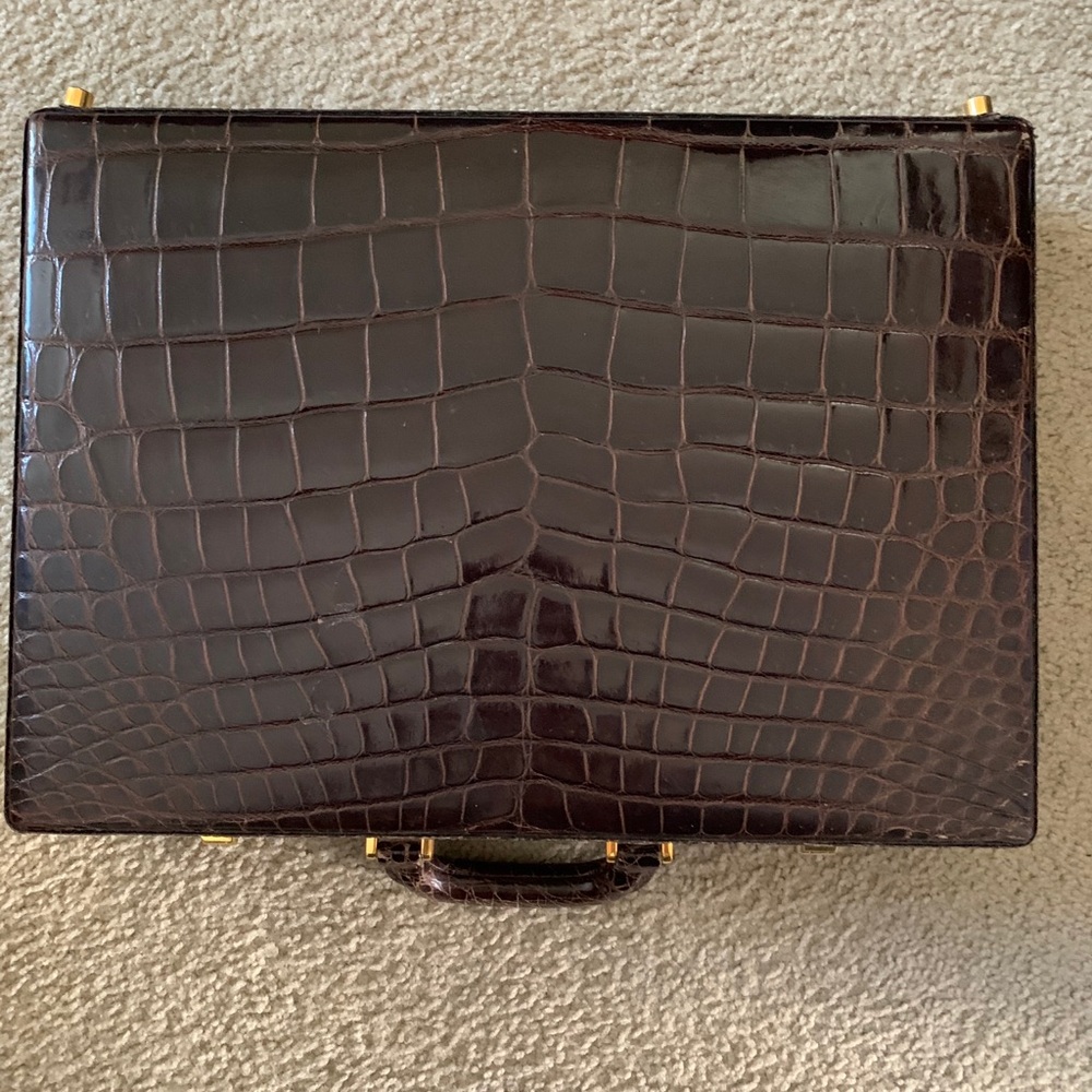 Vintage FENDI crocodile briefcase